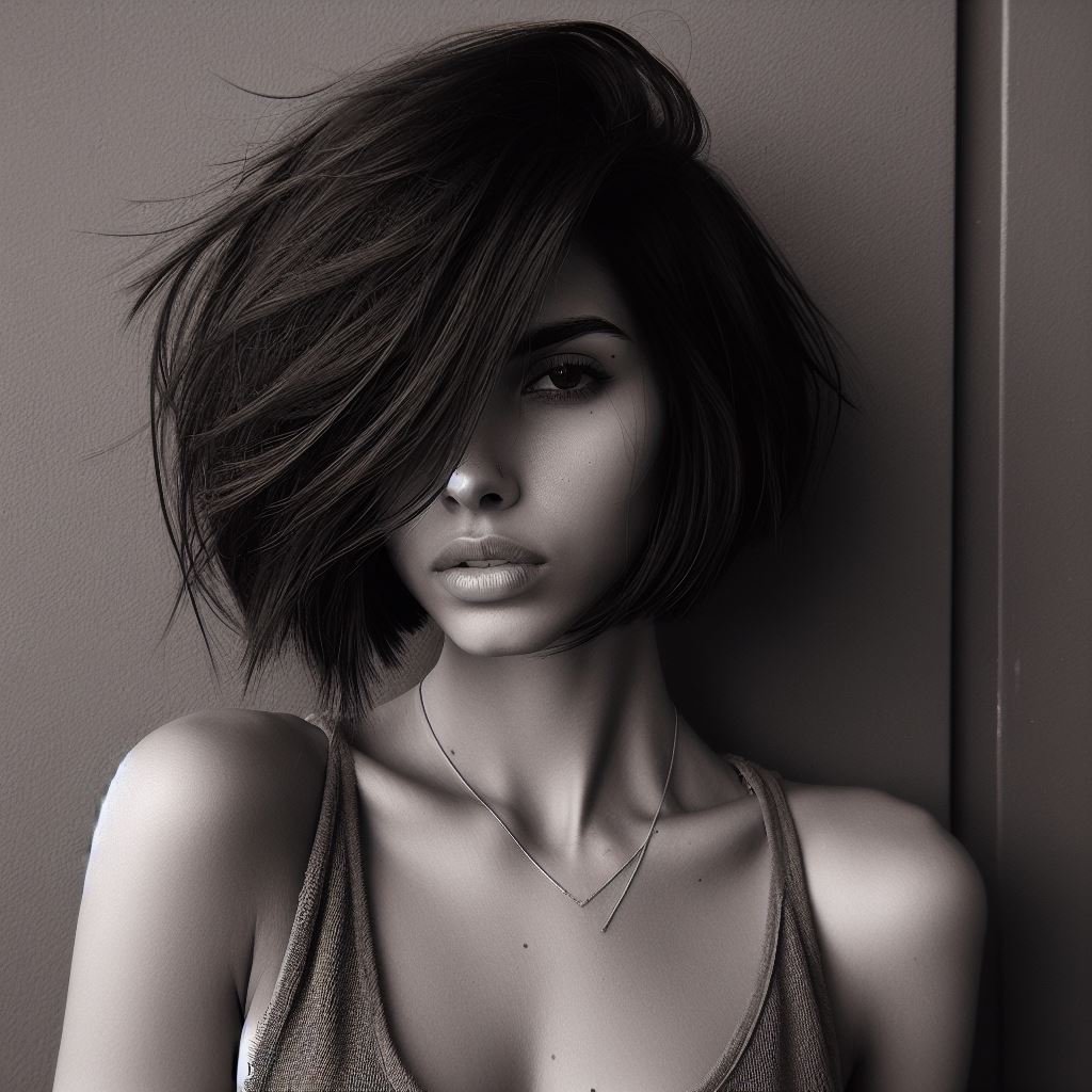 Edgy, Undercut Bob Haircut for Women with Thick Hair