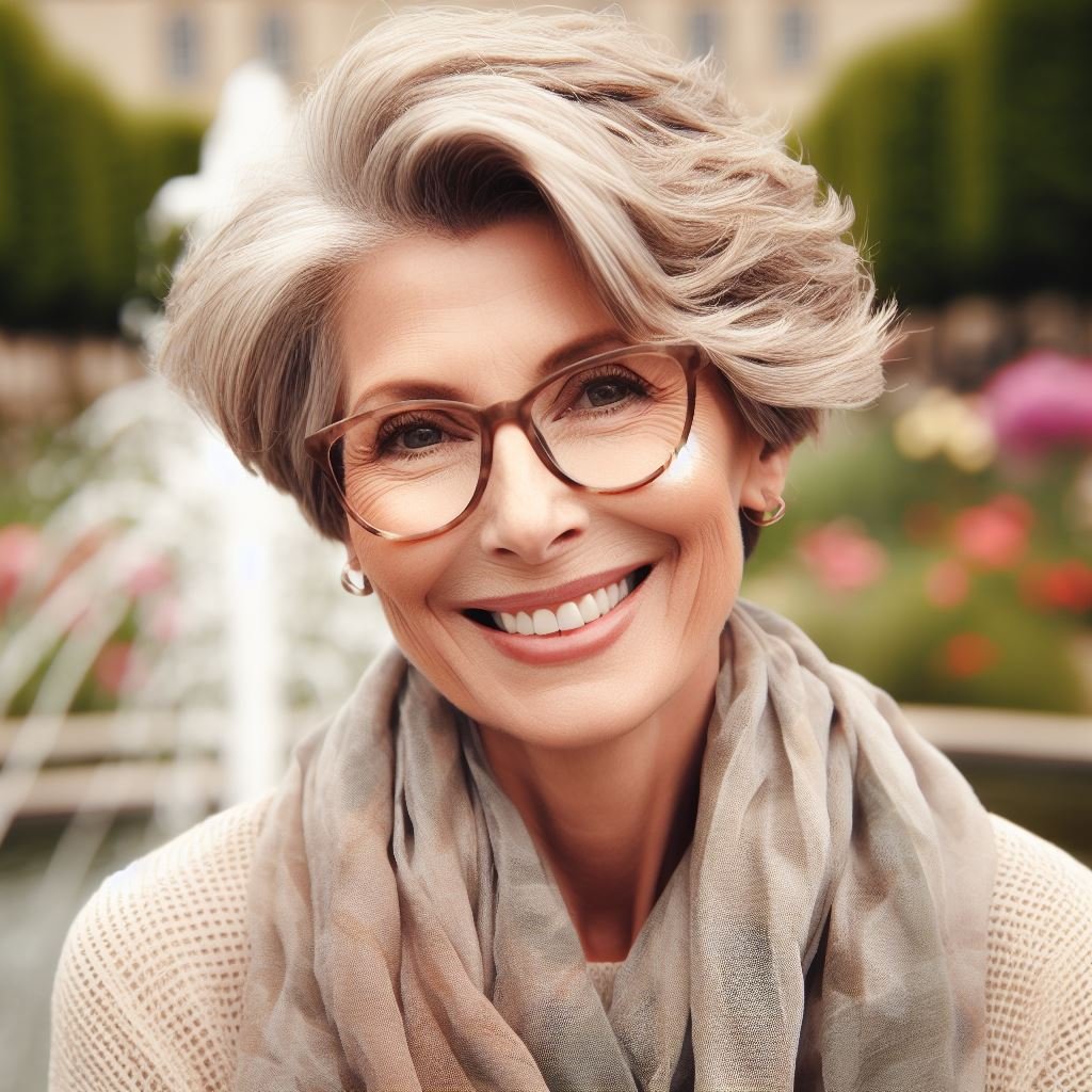 Short hairstyle for women over 60