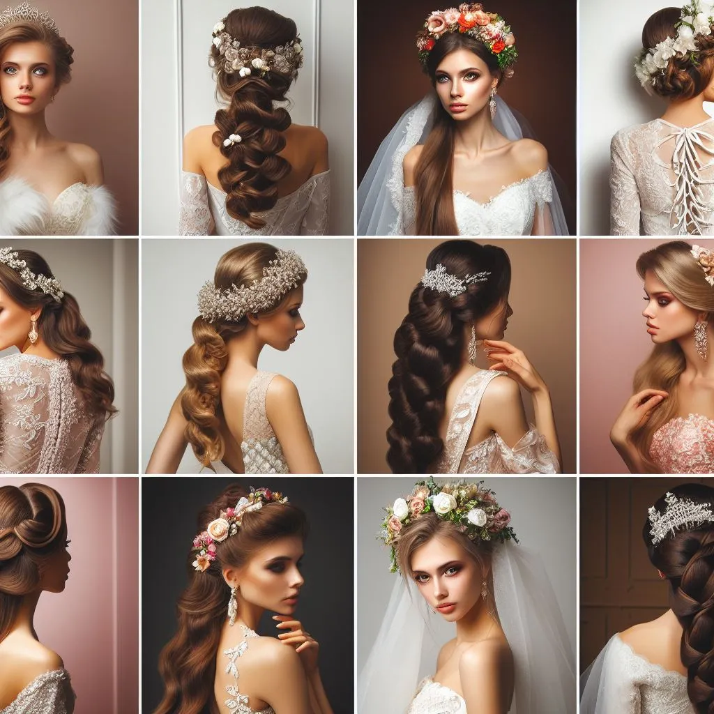 Wedding hairstyle for long hair