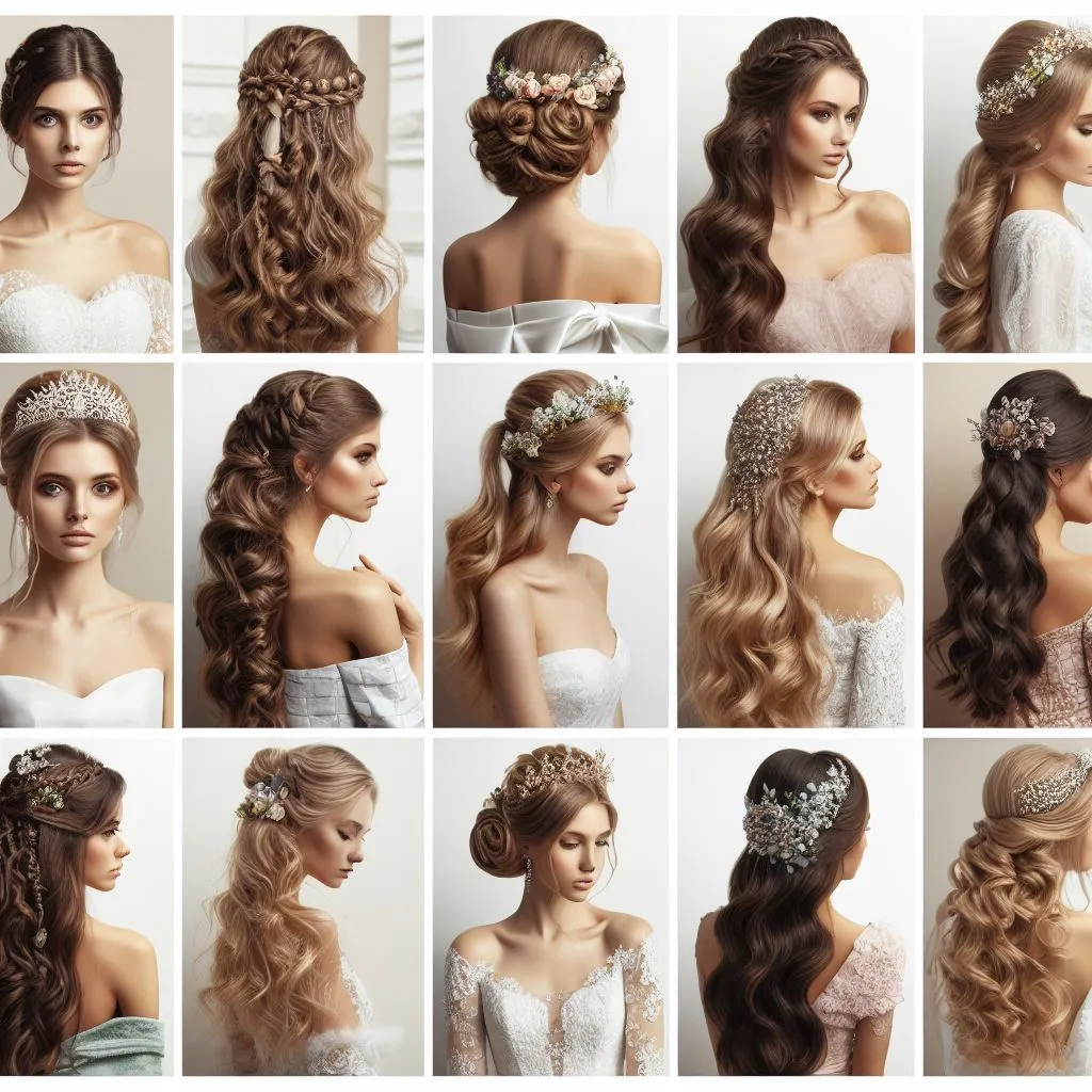 Wedding hairstyle for long hair