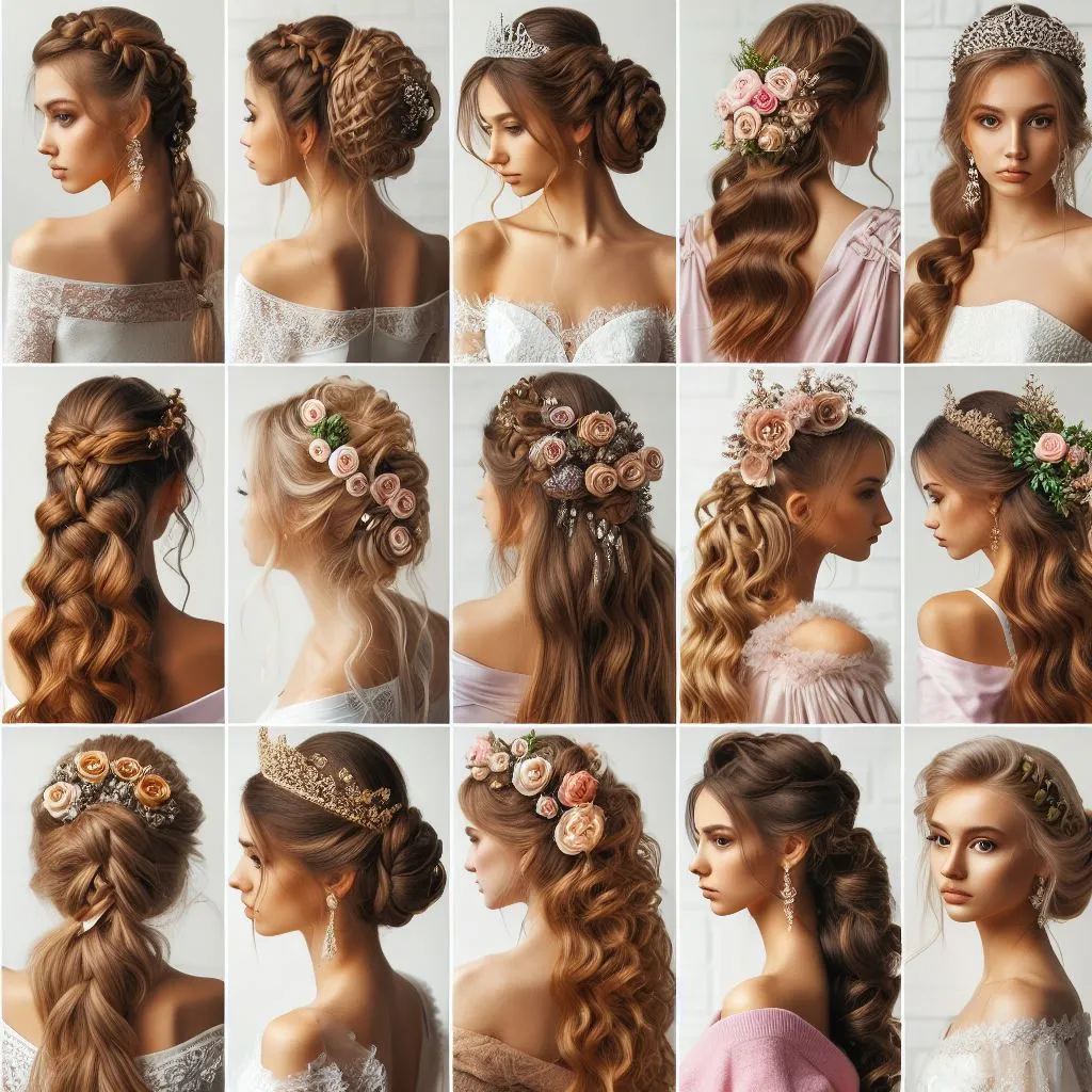 Wedding hairstyle for long hair