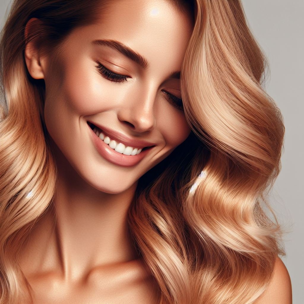 Golden blonde hair color