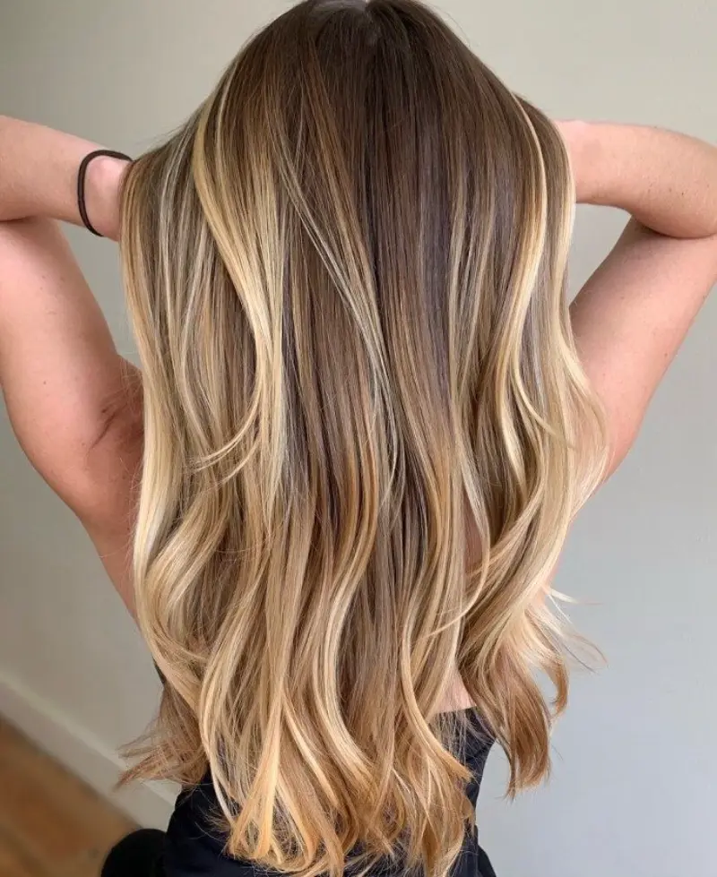 beautiful balayage highlights at home