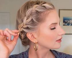 Fishtail braids with pearls