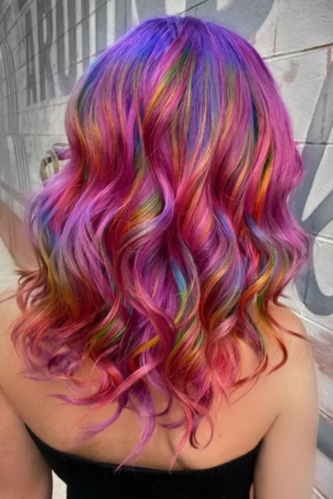 rainbow colors hair