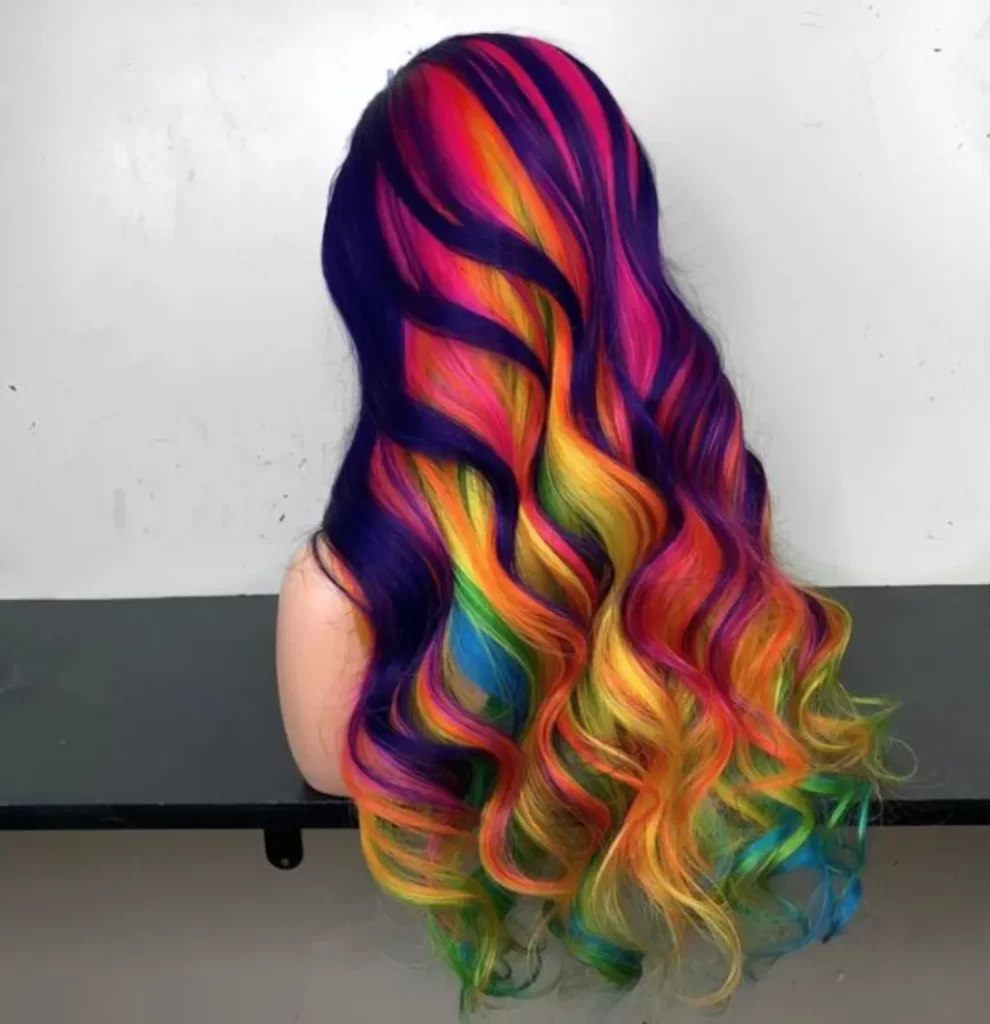 rainbow colors hair