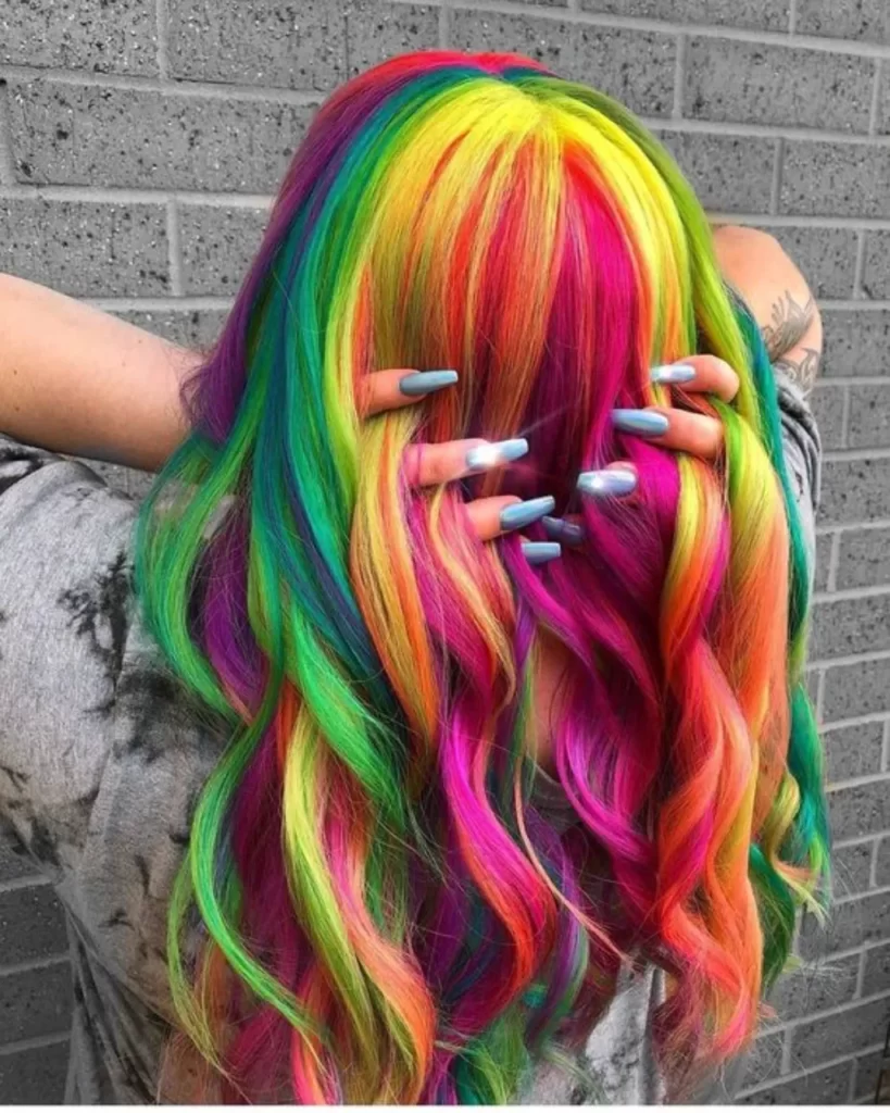 rainbow colors hair